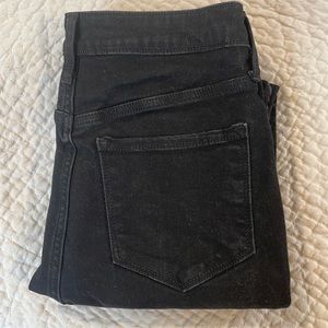 Old navy extra high rise button fly black denim skinny jeans